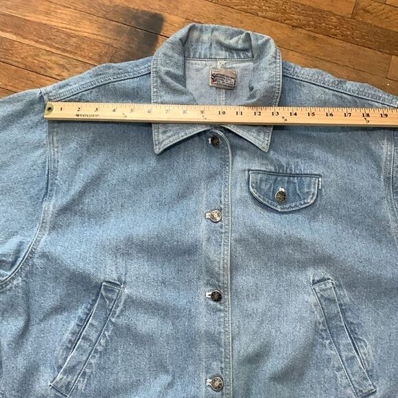 Vintage Sostanza Workwear Light Wash Lightweight Denim Chore Barn Jacket Sz XL - Picture 9 of 17